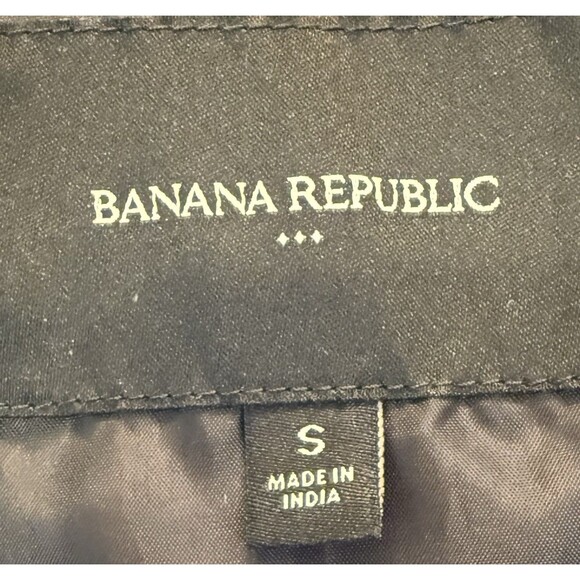 Banana Republic Women's Quilted Puffer Vest S Charcoal Gray Sleeveless Zip Up - Picture 5 of 7